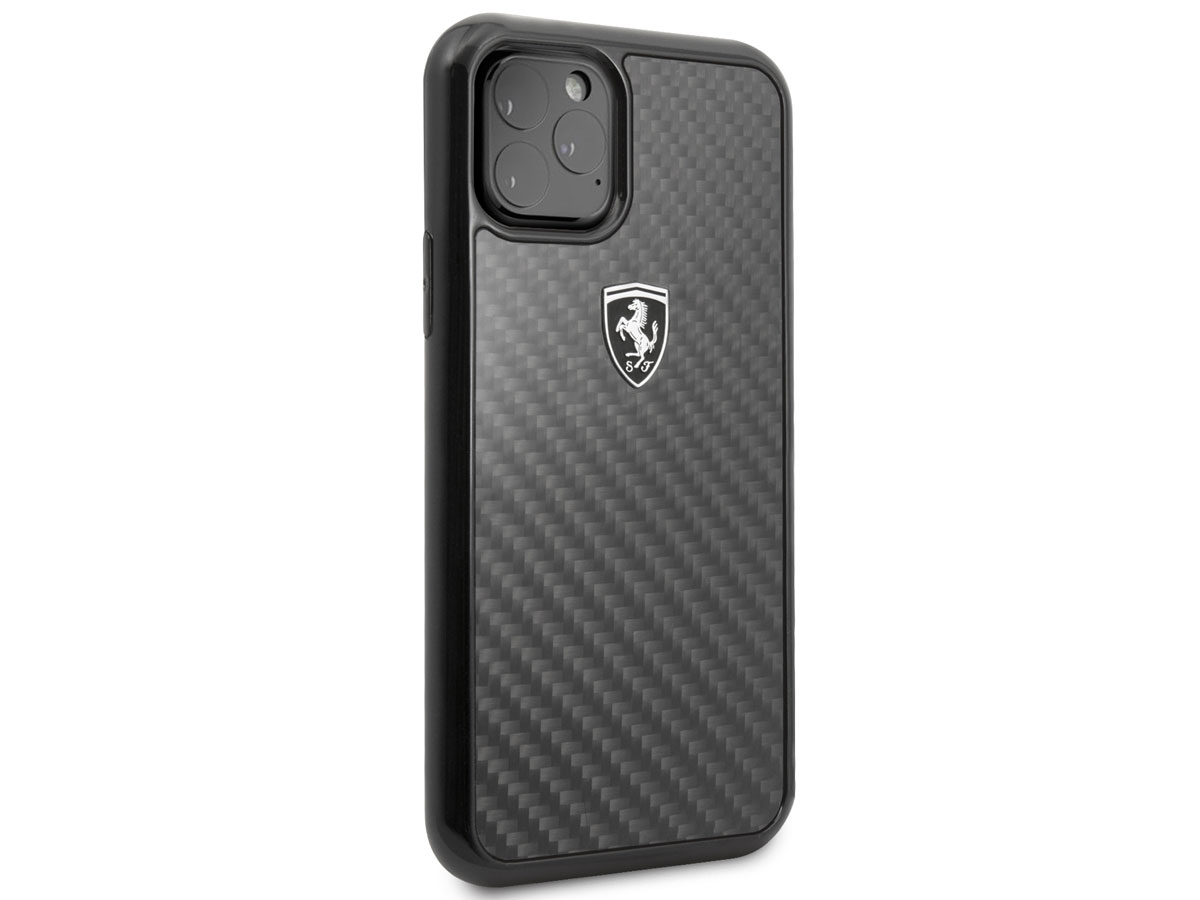 Ferrari Carbon Fiber Hard Case - iPhone 11 Pro hoesje