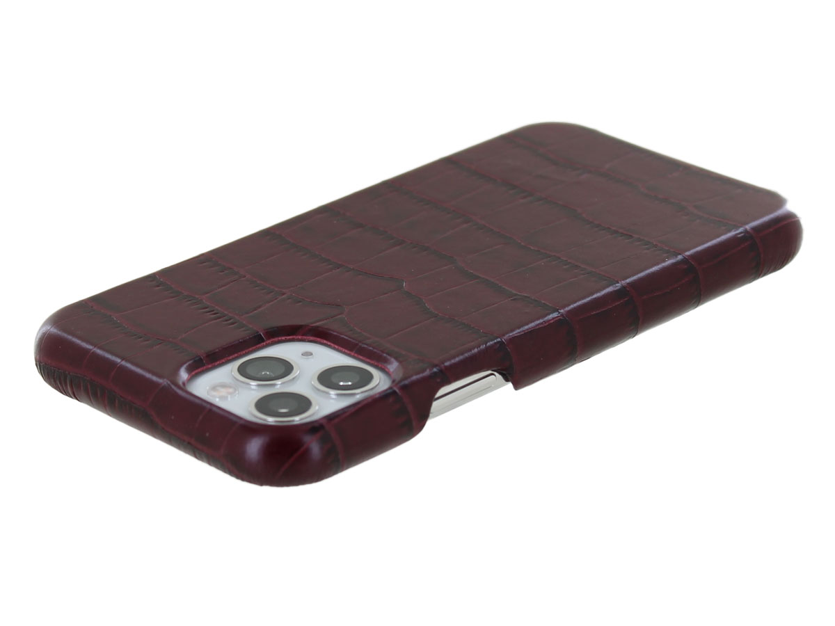 Graffi Cover Croco Bordeaux Leer - iPhone 11 Pro hoesje