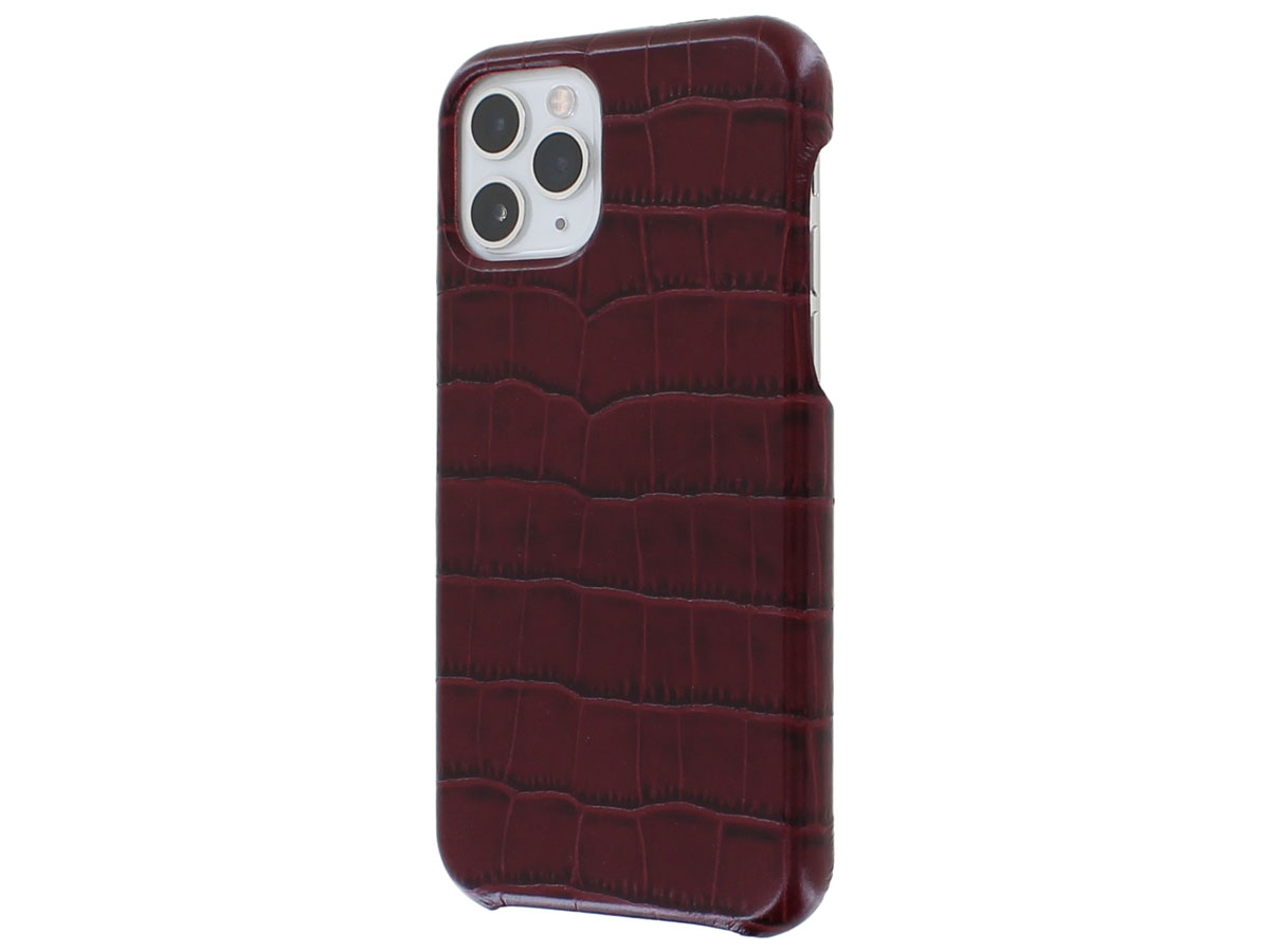 Graffi Cover Croco Bordeaux Leer - iPhone 11 Pro hoesje