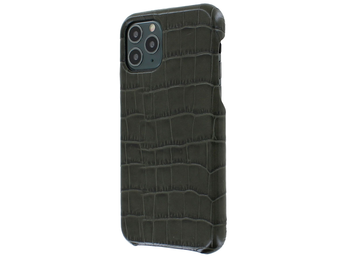 Graffi Cover Croco Groen Leer - iPhone 11 Pro hoesje