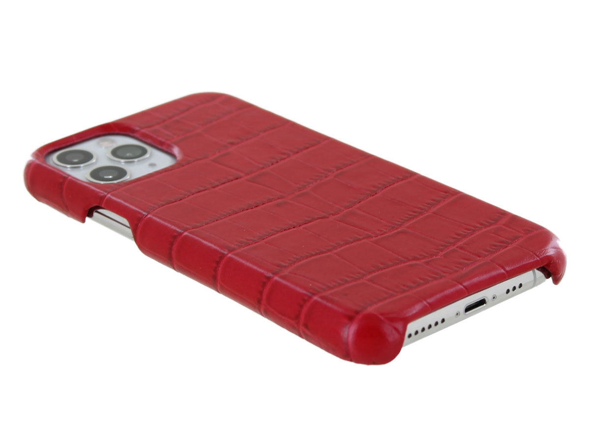 Graffi Cover Croco Rood Leer - iPhone 11 Pro hoesje