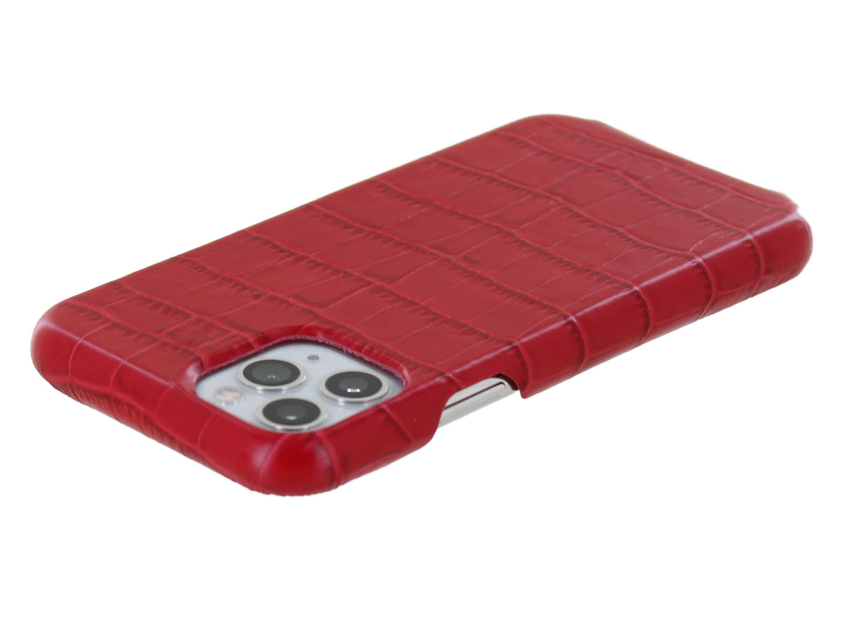 Graffi Cover Croco Rood Leer - iPhone 11 Pro hoesje