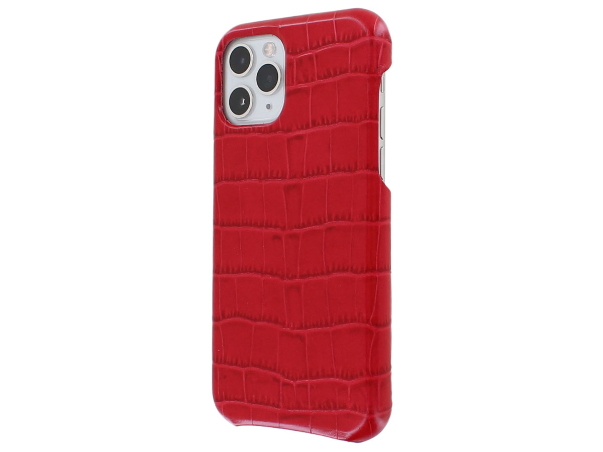 Graffi Cover Croco Rood Leer - iPhone 11 Pro hoesje