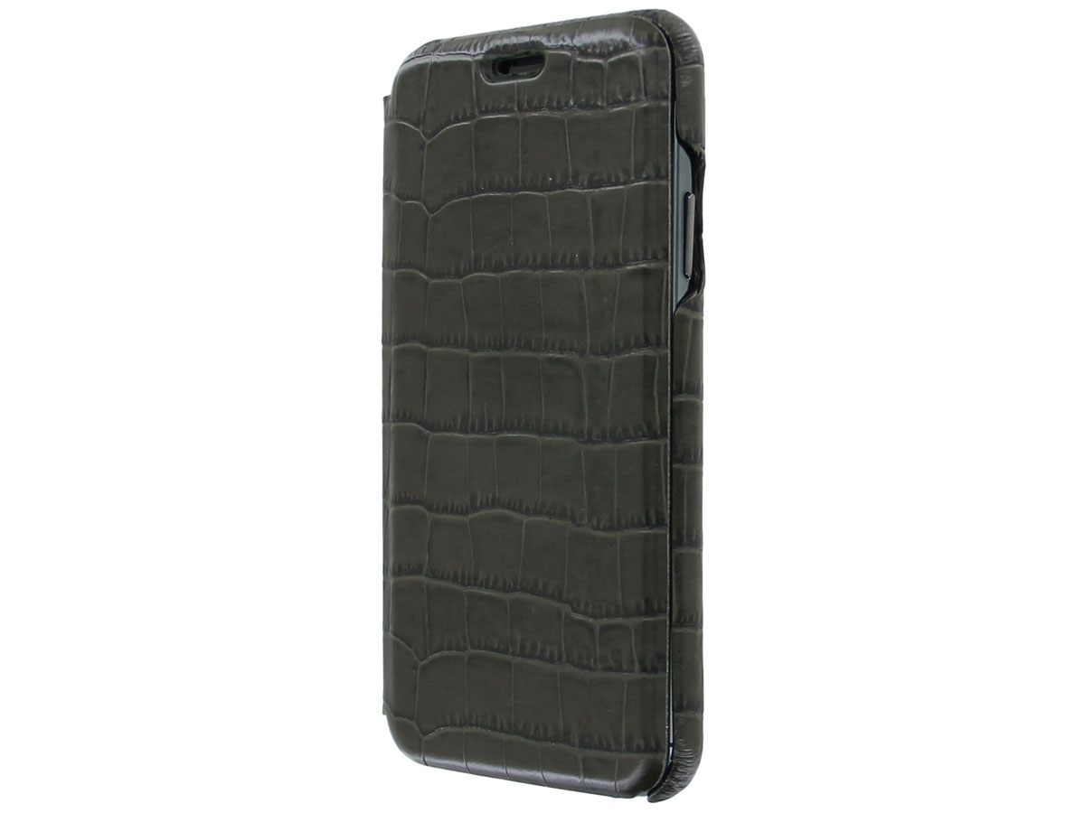 Graffi Oyster Croco Groen Leer - iPhone 11 Pro hoesje