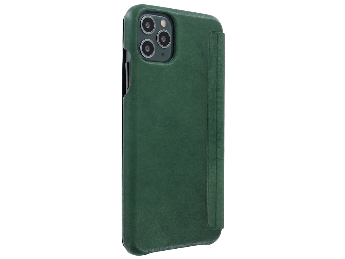 Graffi Oyster Folio Groen Leer - iPhone 11 Pro hoesje