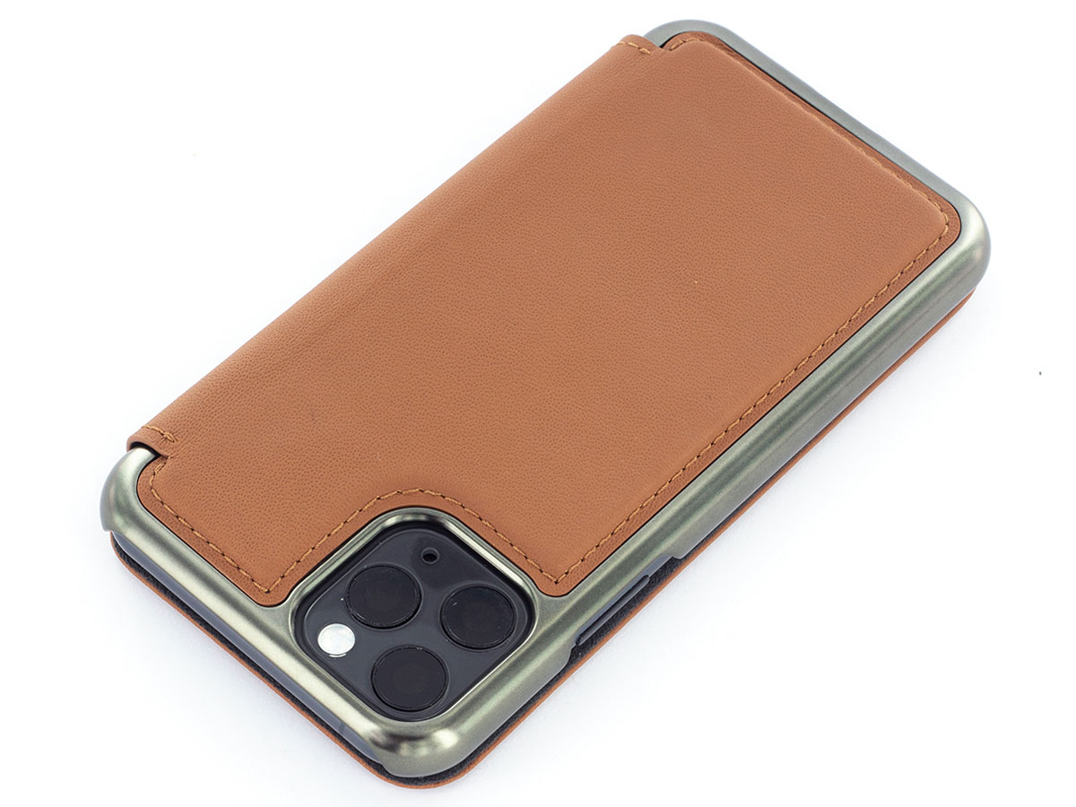 Greenwich Blake Folio Saddle/Gunmetal - iPhone 11 Pro Hoesje Leer