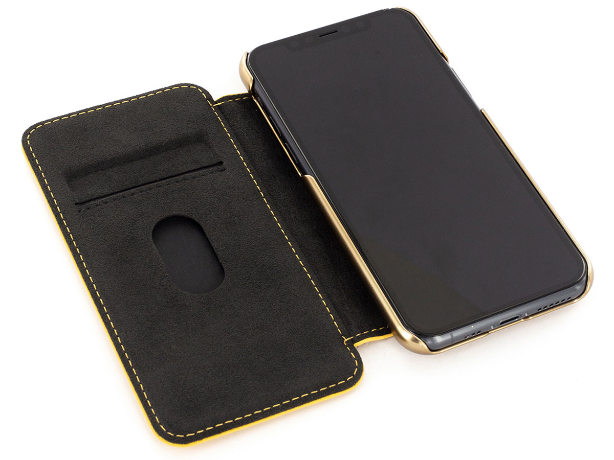 Greenwich Blake Folio Canary/Gold - iPhone 11 Pro Hoesje Leer