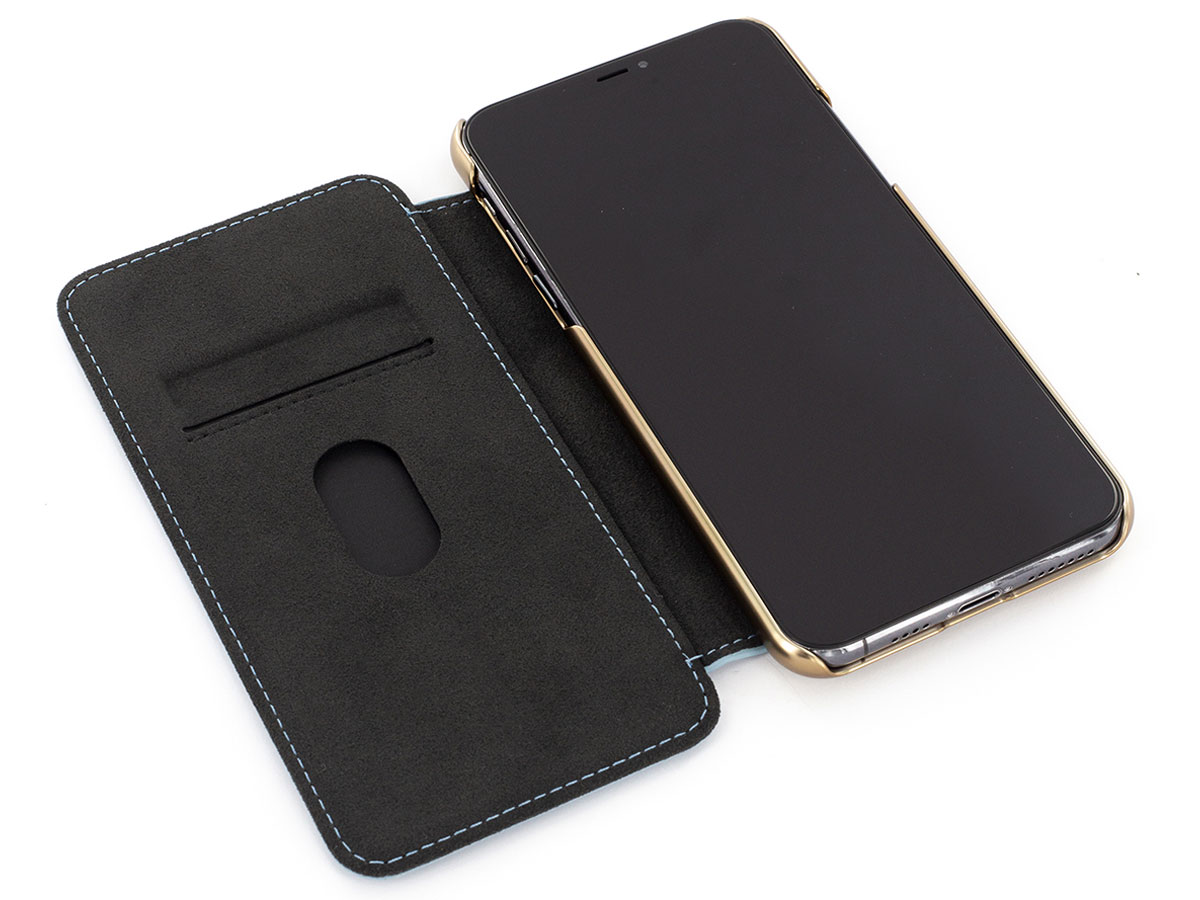 Greenwich Blake Folio Beach House/Gold - iPhone 11 Pro Hoesje Leer