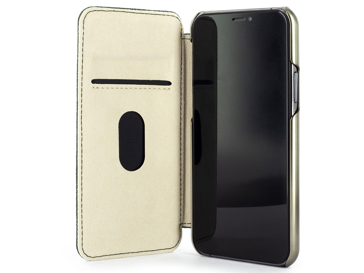 Greenwich Blake Folio Sage/Gunmetal - iPhone 11 Pro Hoesje Leer