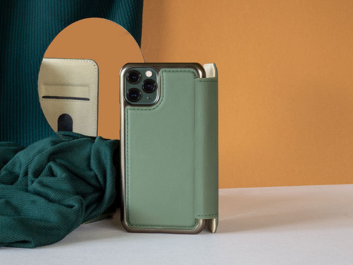 Greenwich Blake Folio Sage/Gunmetal - iPhone 11 Pro Hoesje Leer