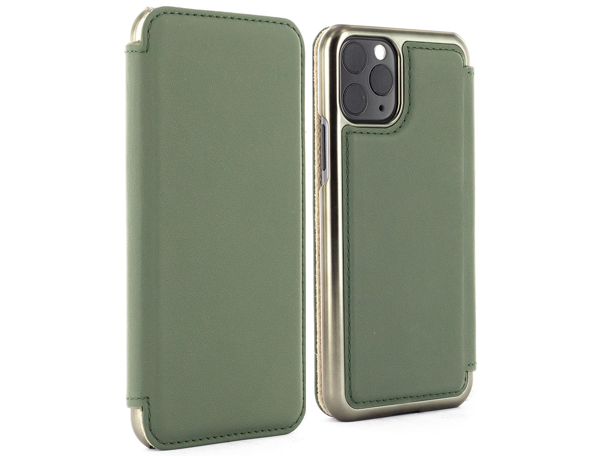 Greenwich Blake Folio Sage/Gunmetal - iPhone 11 Pro Hoesje Leer