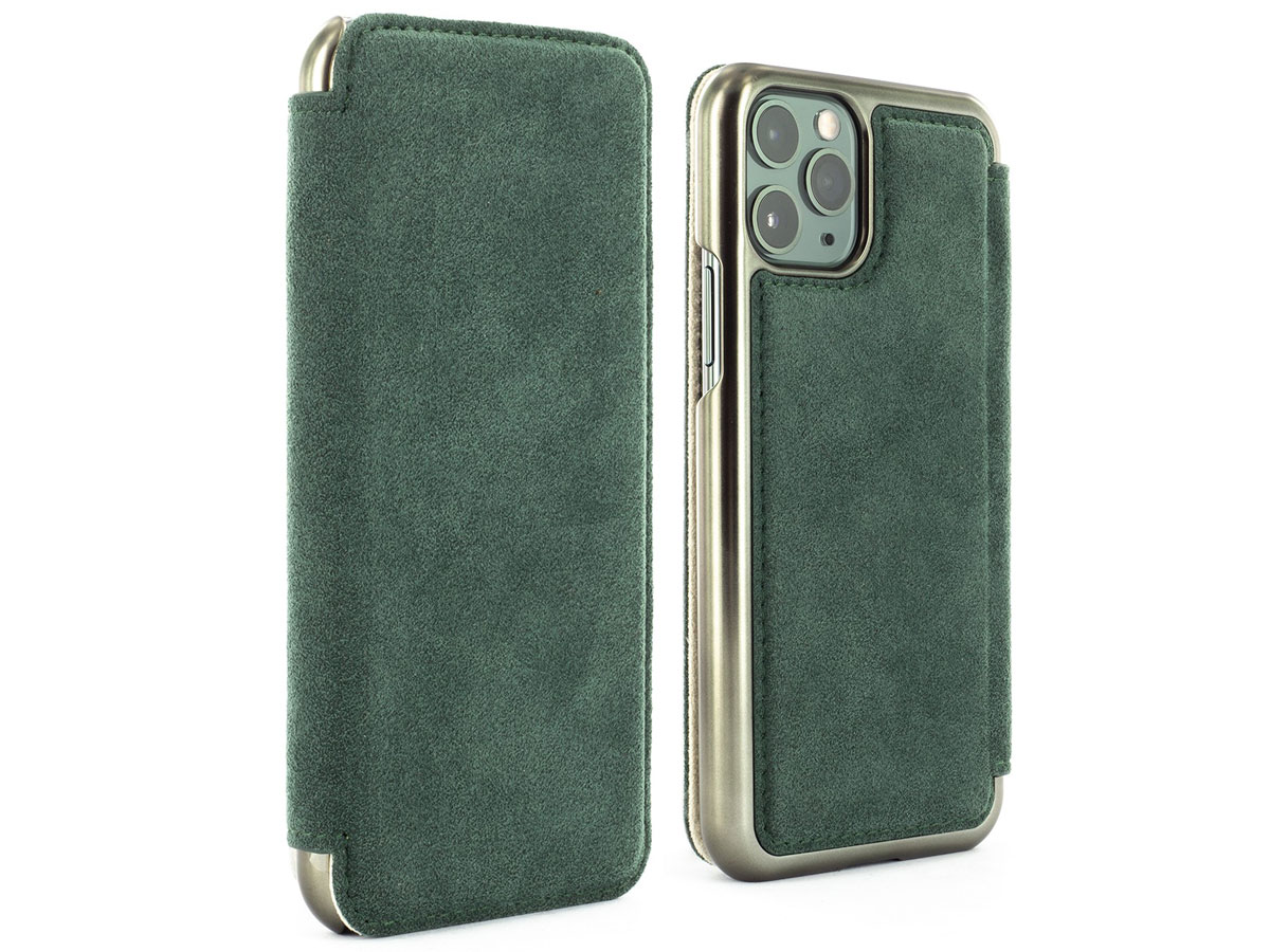 Greenwich Fisher Folio - Alcantara iPhone 11 Pro Max hoesje