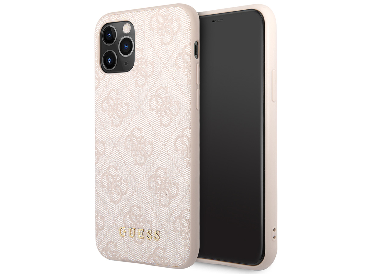 Guess 4G Monogram Case Roze - iPhone 11 Pro hoesje