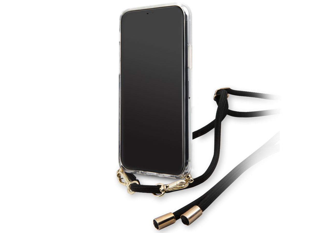 Guess 4G Necklace Case Zwart - iPhone 11 Pro hoesje