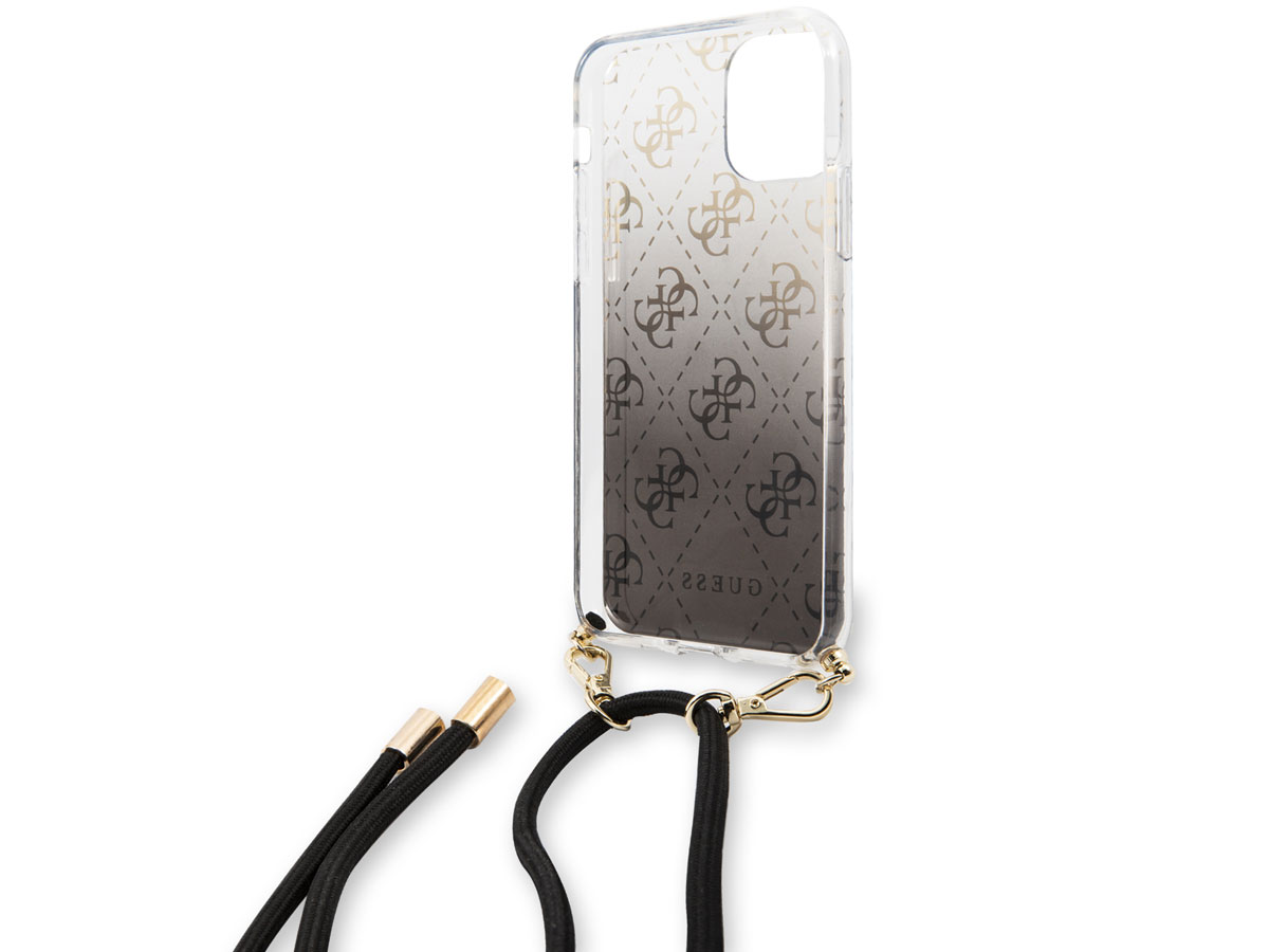 Guess 4G Necklace Case Zwart | iPhone 11 Pro Max hoesje