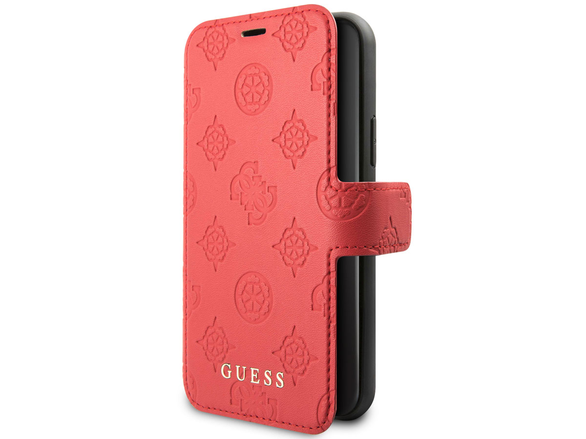 Guess 4G Peony Bookcase Rood - iPhone 11 Pro hoesje