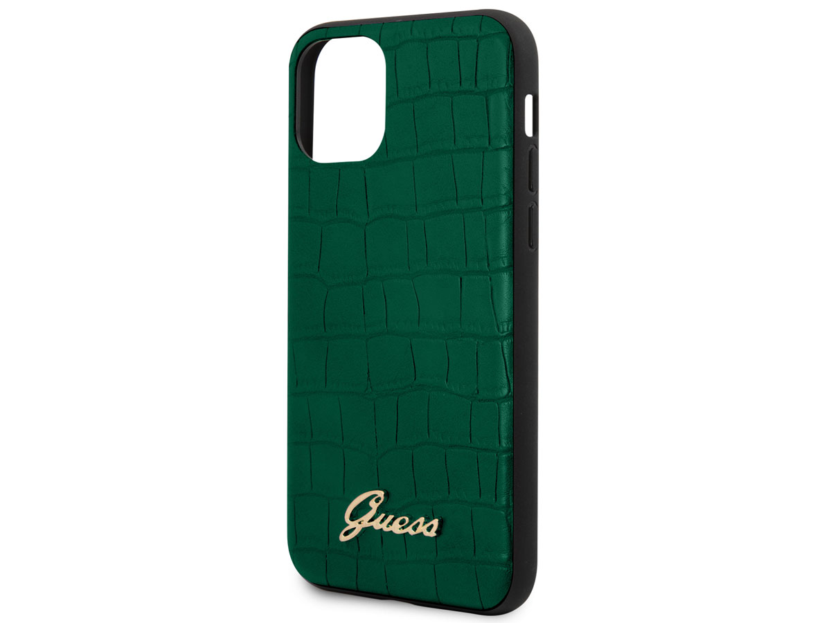 Guess Croco Case Groen - iPhone 11 Pro hoesje