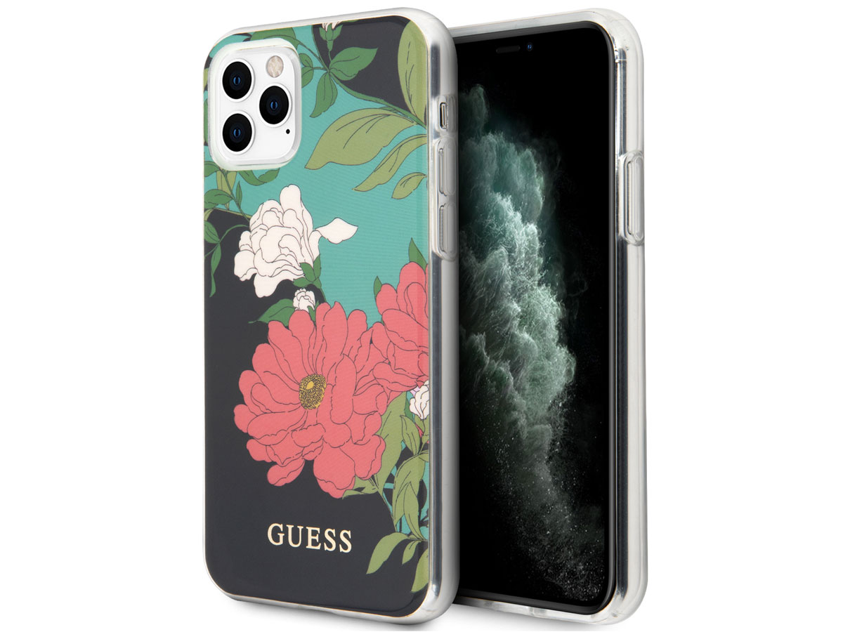 Guess Floral TPU Skin Case No. 1 - iPhone 11 Pro hoesje