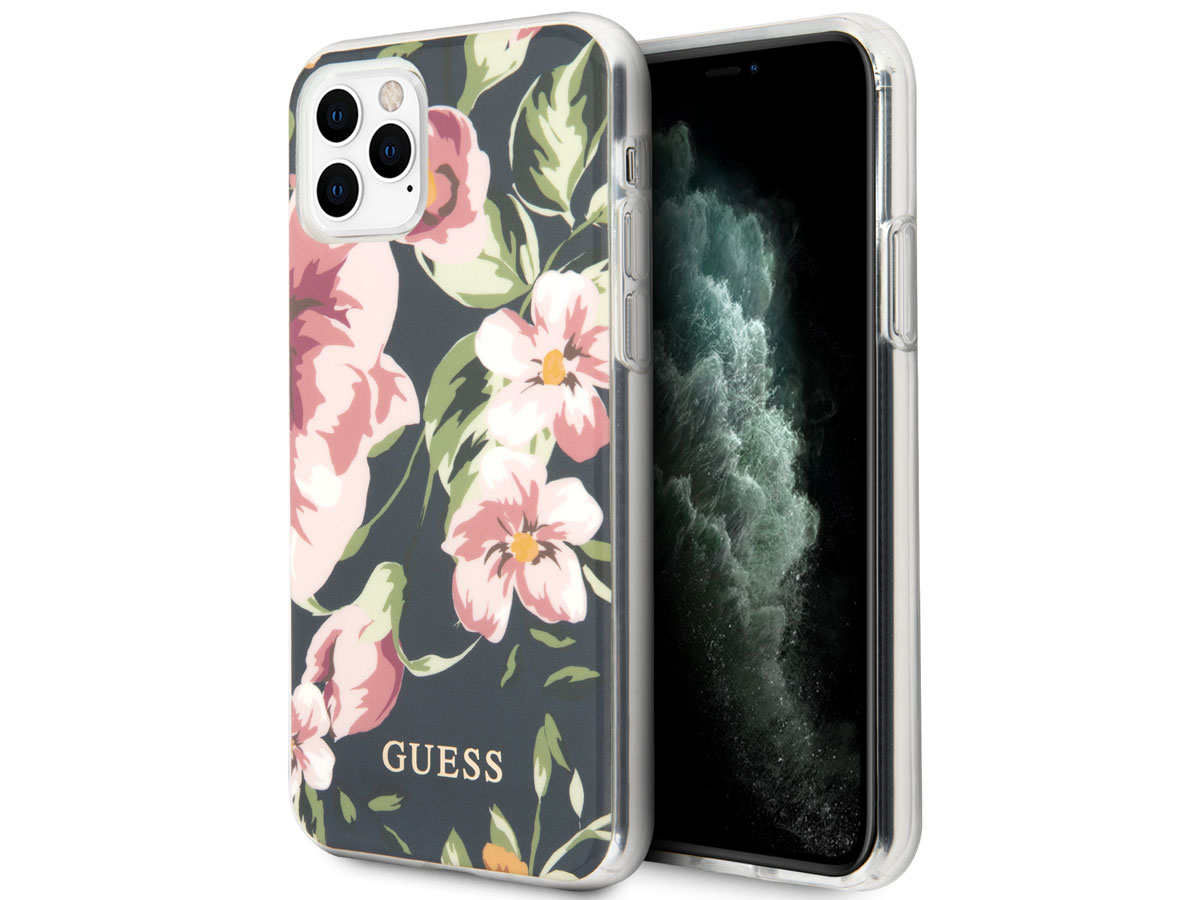 Guess Floral TPU Skin Case No. 3 - iPhone 11 Pro hoesje