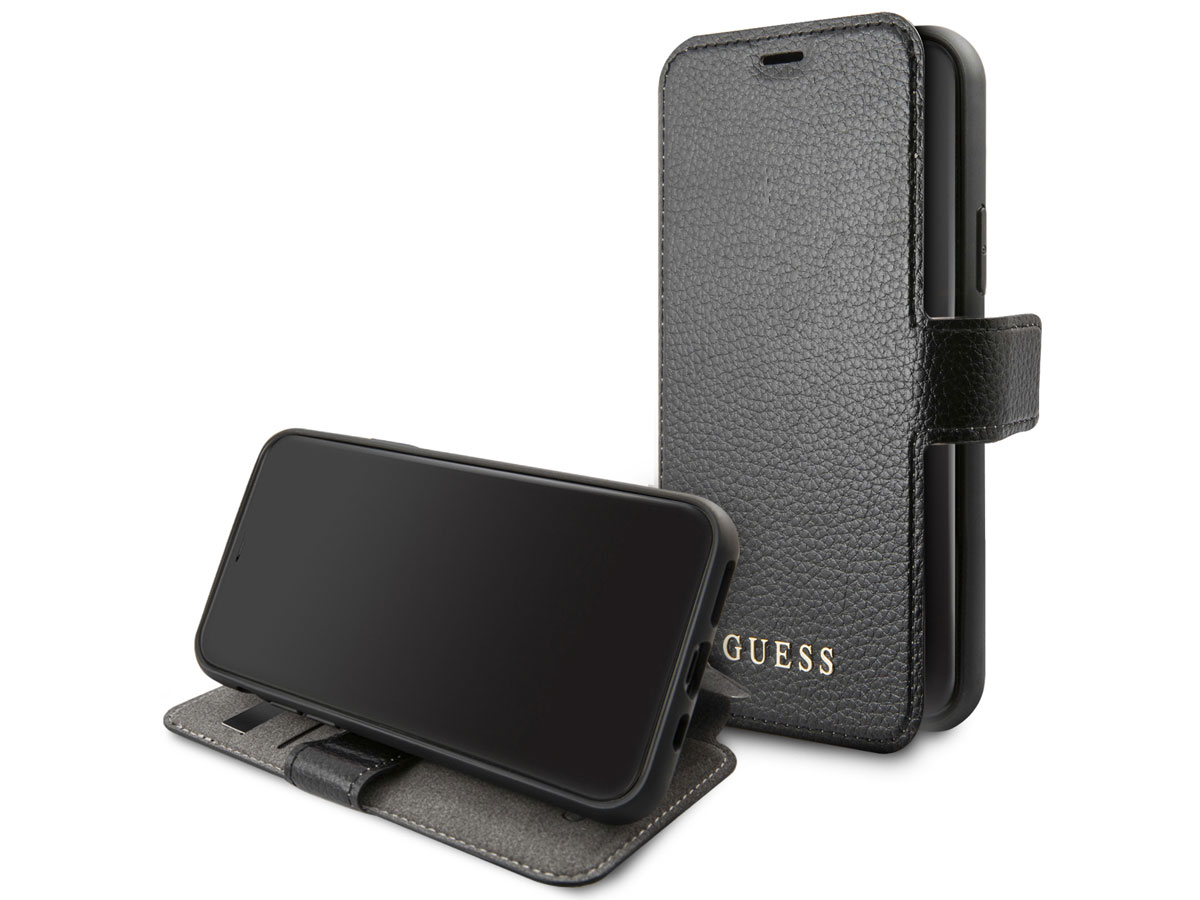 Guess Iridescent Bookcase Zwart - iPhone 11/XR hoesje