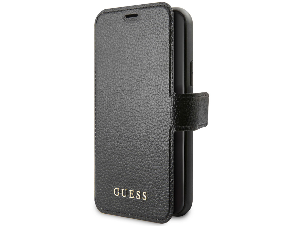 Guess Iridescent Bookcase Zwart - iPhone 11/XR hoesje