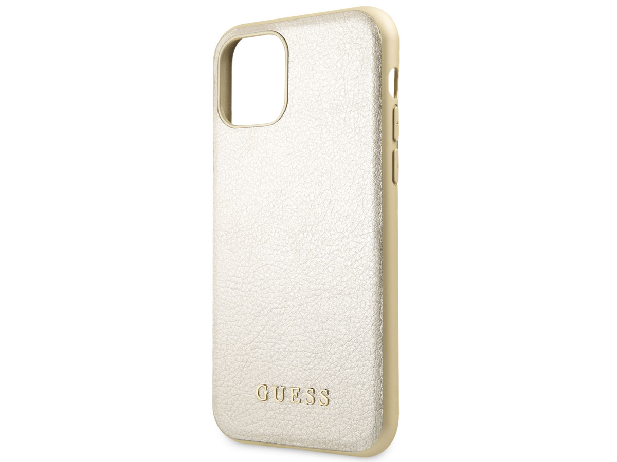 Guess Iridescent Hard Case Goud - iPhone 11 Pro hoesje