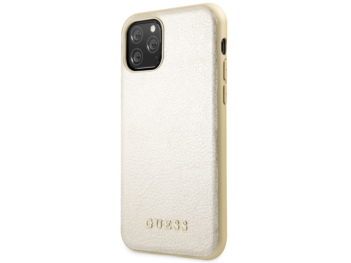 Guess Iridescent Hard Case Goud - iPhone 11 Pro hoesje