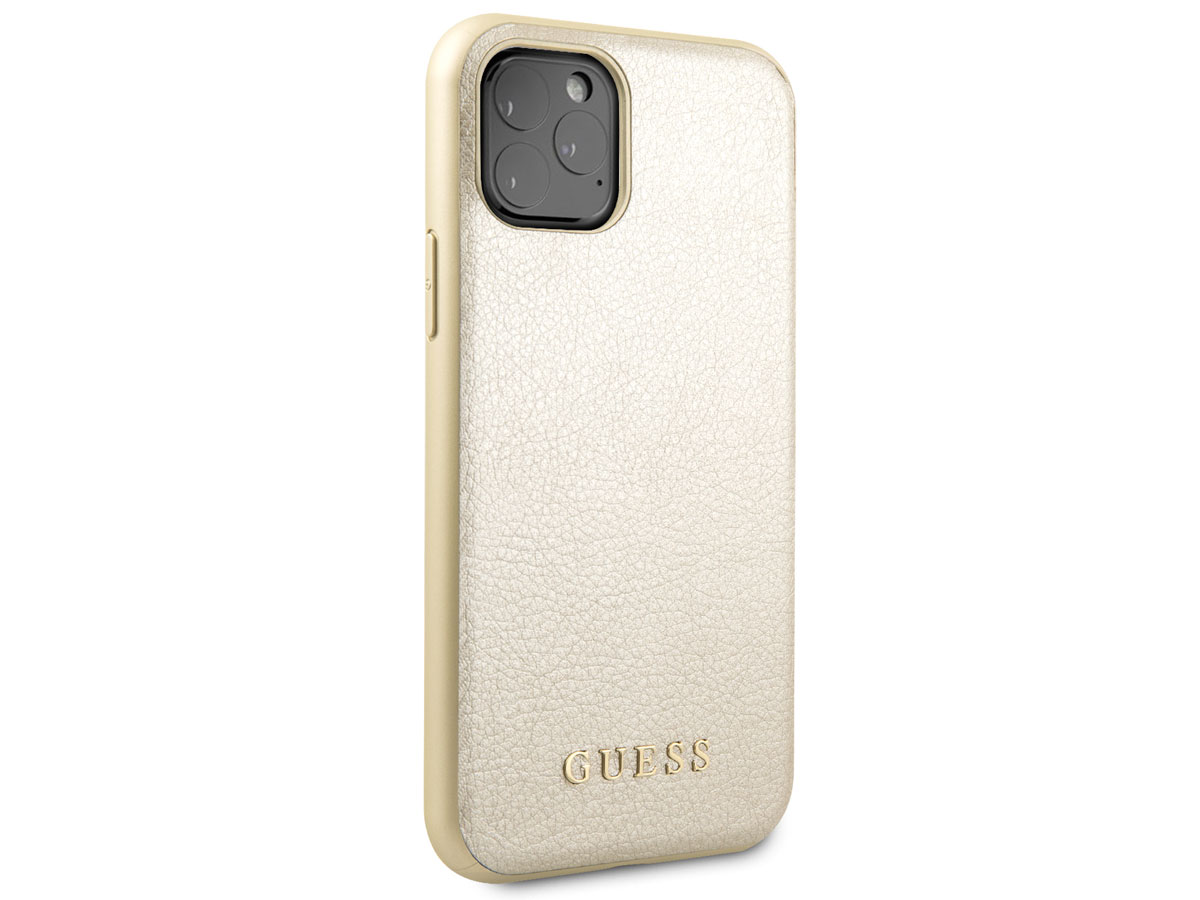 Guess Iridescent Hard Case Goud - iPhone 11 Pro hoesje