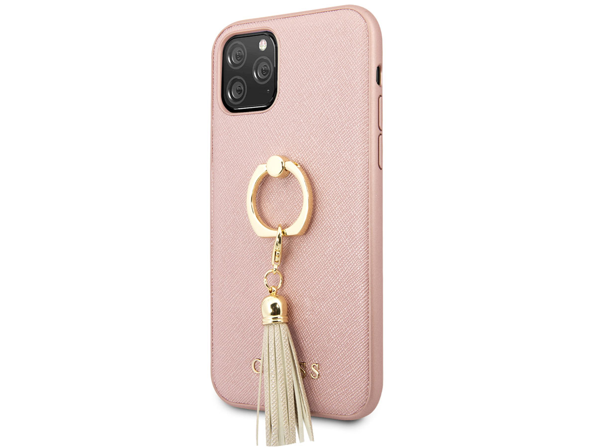 Guess Tassel iRing Case Rosé - iPhone 11 Pro hoesje