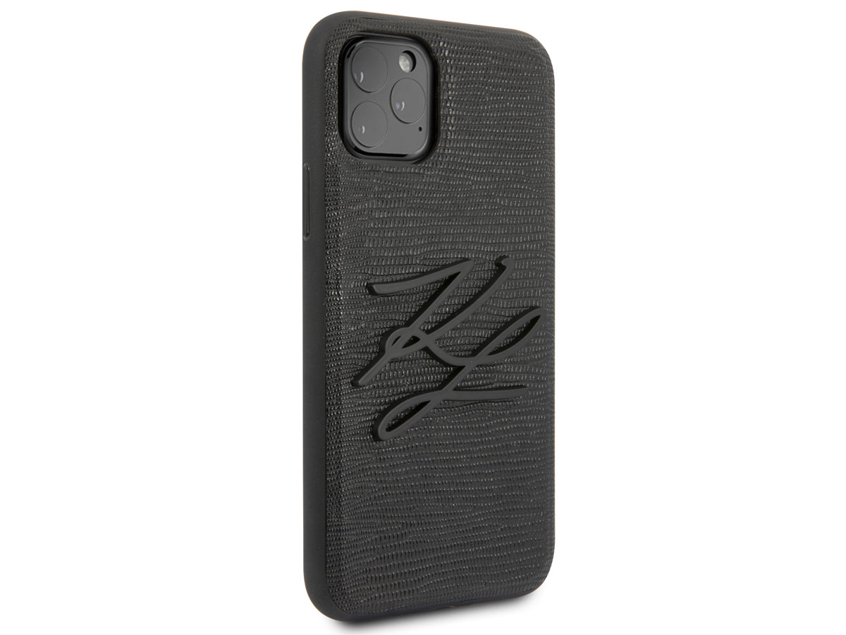 Karl Lagerfeld Initials Case Lizard - iPhone 11 Pro hoesje