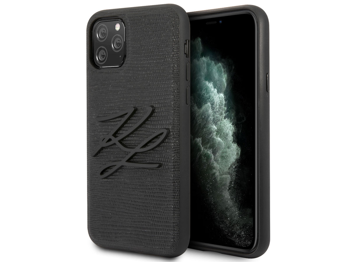 Karl Lagerfeld Initials Case Lizard - iPhone 11 Pro hoesje