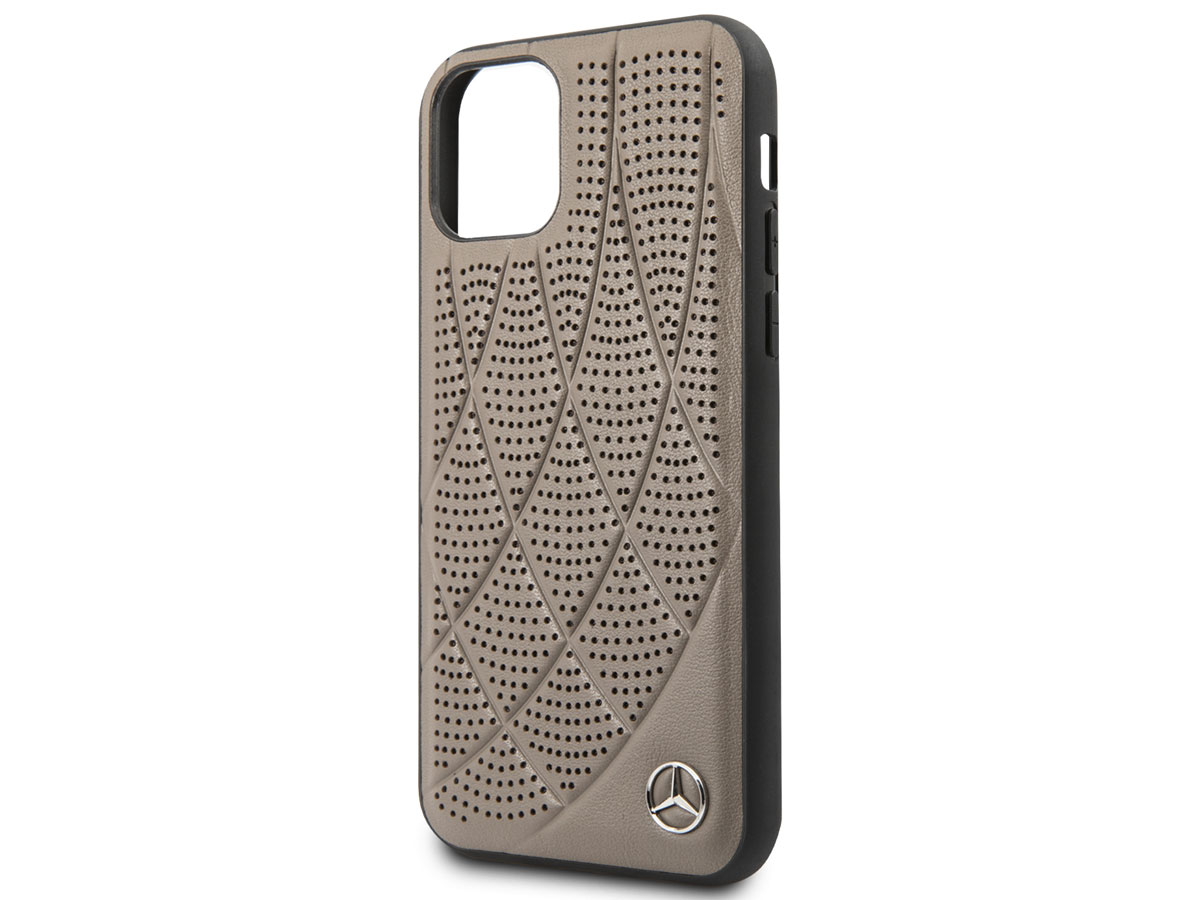 Mercedes-Benz Leather Case Bruin - iPhone 11 Pro hoesje