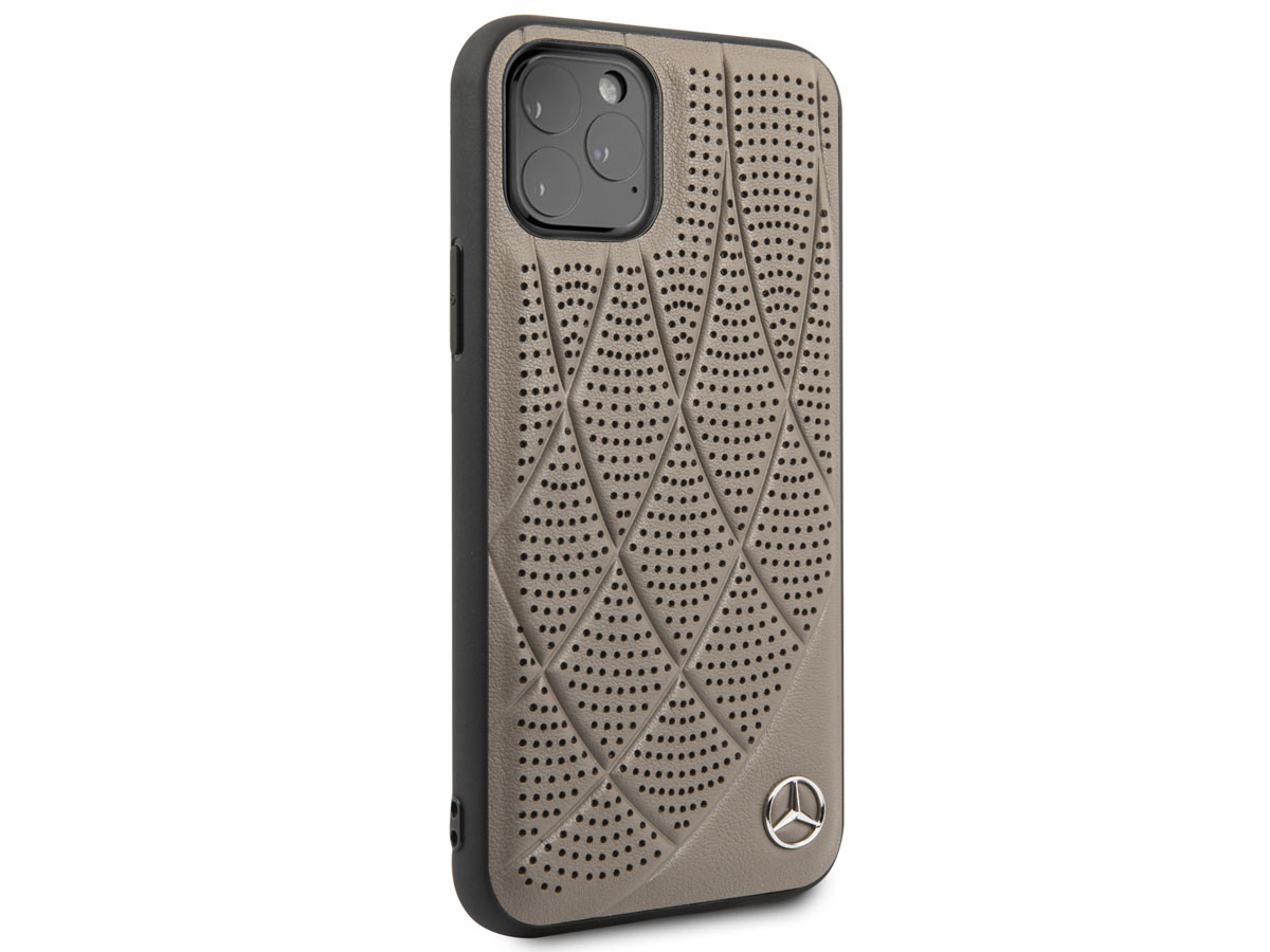 Mercedes-Benz Leather Case Bruin - iPhone 11 Pro hoesje