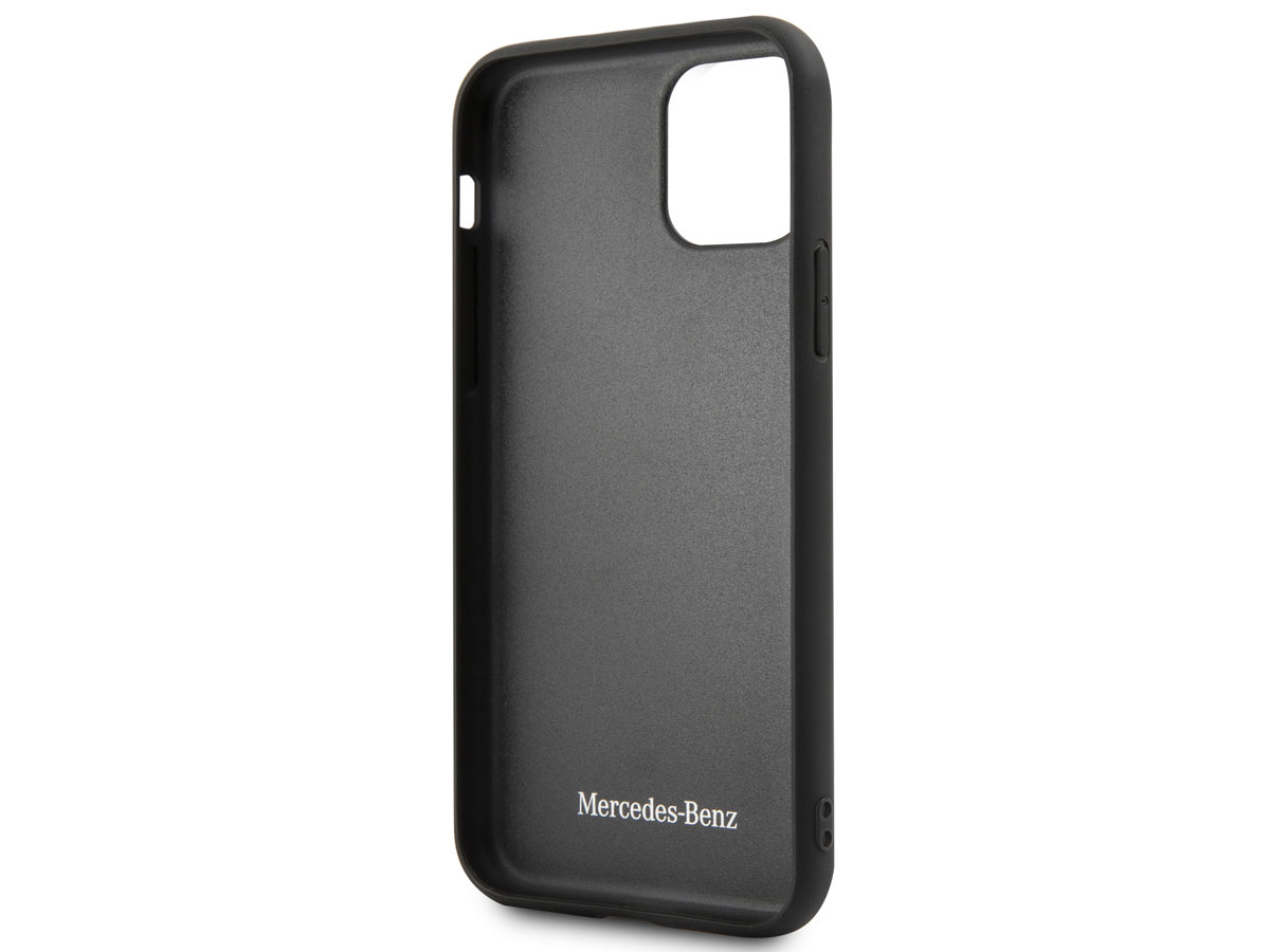 Mercedes-Benz Leather Case Zwart - iPhone 11 Pro hoesje