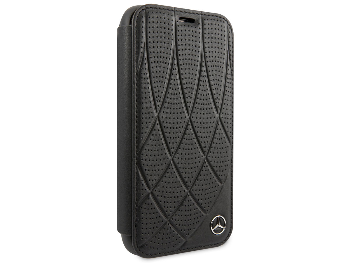 Mercedes-Benz Leather Bookcase Zwart - iPhone 11 Pro hoesje