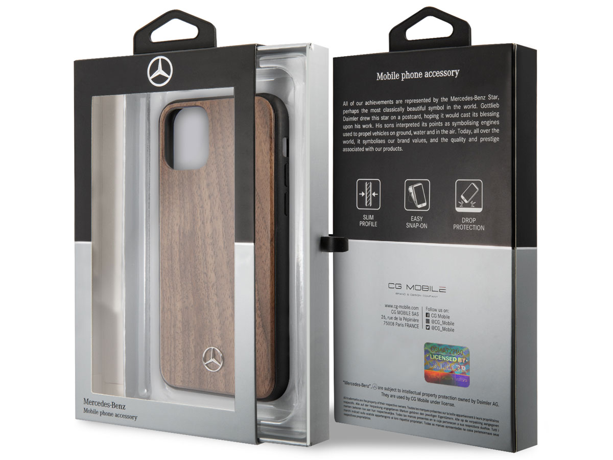 Mercedes-Benz Walnut Case - Houten iPhone 11 Pro hoesje