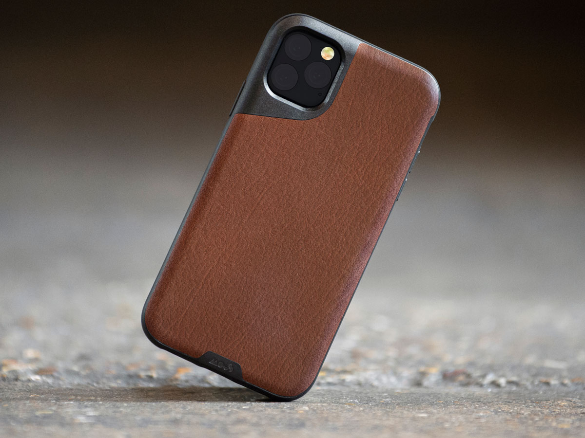 Mous Contour Leather Case Bruin - iPhone 11 Pro hoesje