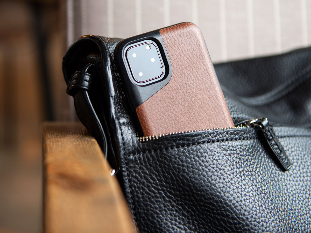 Mous Contour Leather Case Bruin - iPhone 11 Pro hoesje