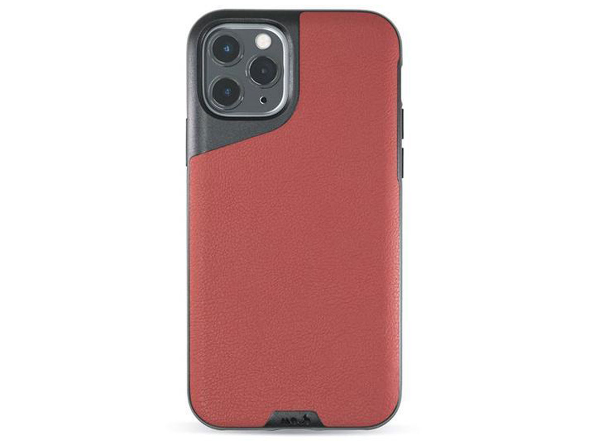 Mous Contour Leather Case Rood - iPhone 11 Pro hoesje