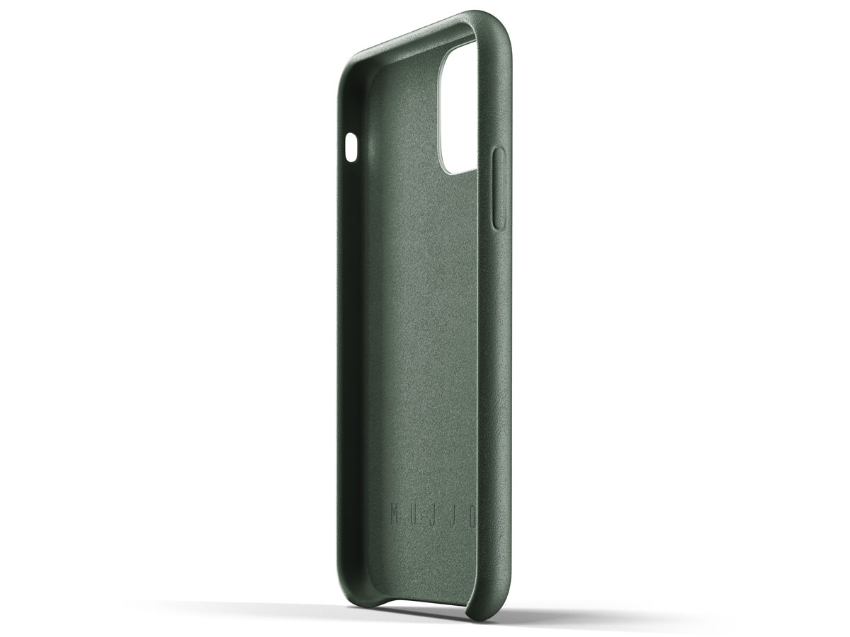 Mujjo Full Leather Case Groen Leer - iPhone 11 Pro Hoesje