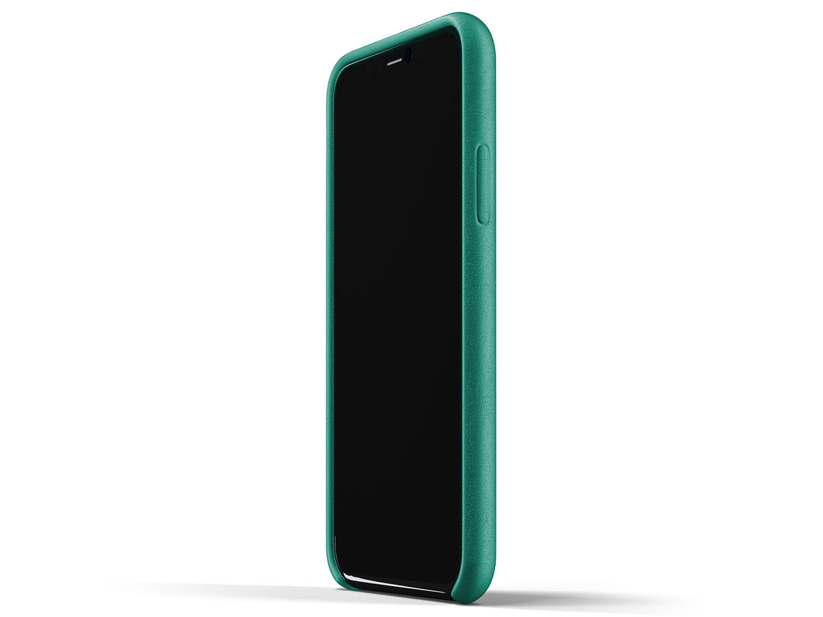 Mujjo Full Leather Case Alpine Groen Leer - iPhone 11 Pro Hoesje