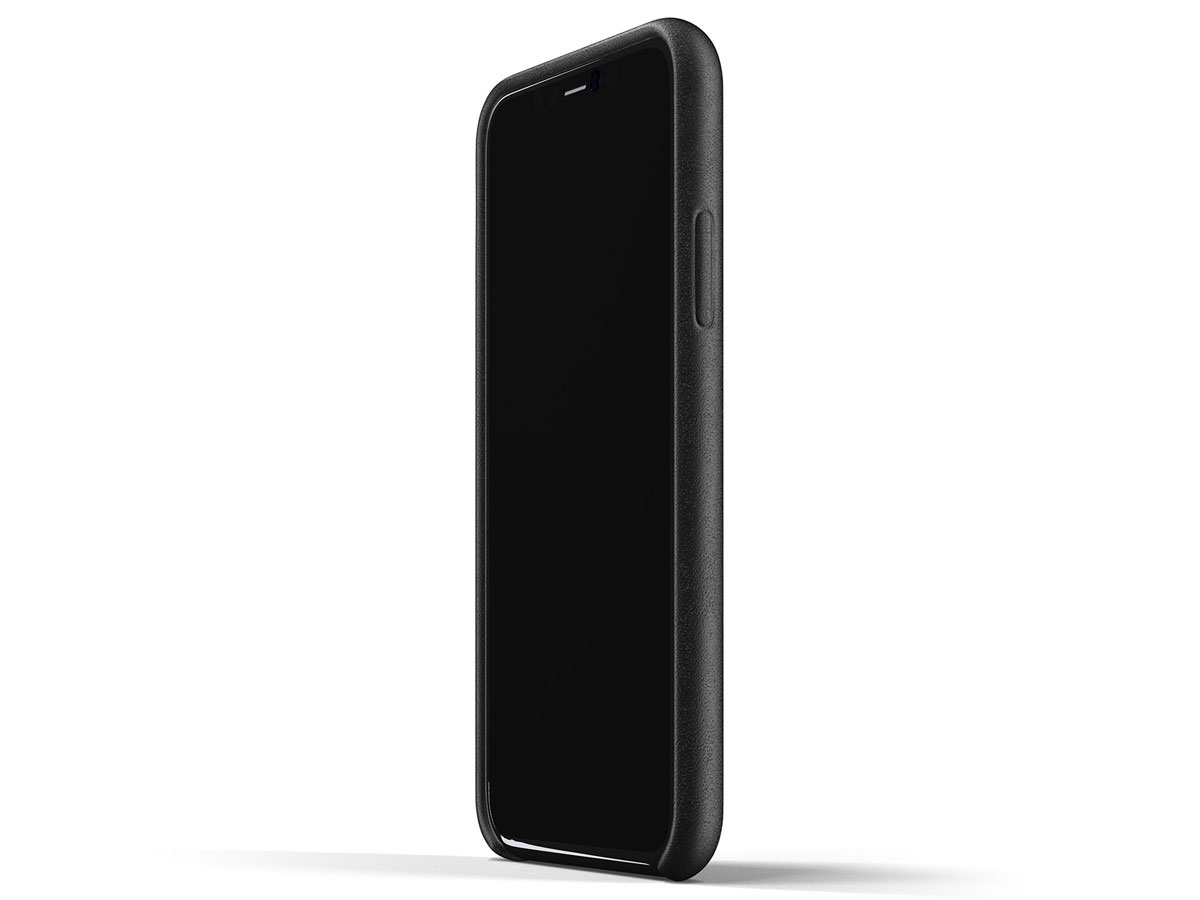Mujjo Full Leather Case Zwart Leer - iPhone 11 Pro Hoesje