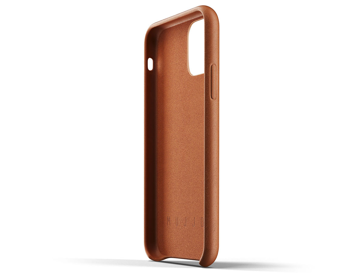 Mujjo Full Leather Wallet Case Tan Leer - iPhone 11 Pro Hoesje