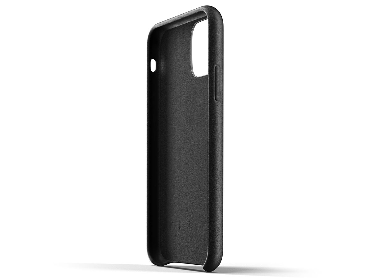 Mujjo Full Leather Wallet Case Zwart Leer - iPhone 11 Pro Hoesje