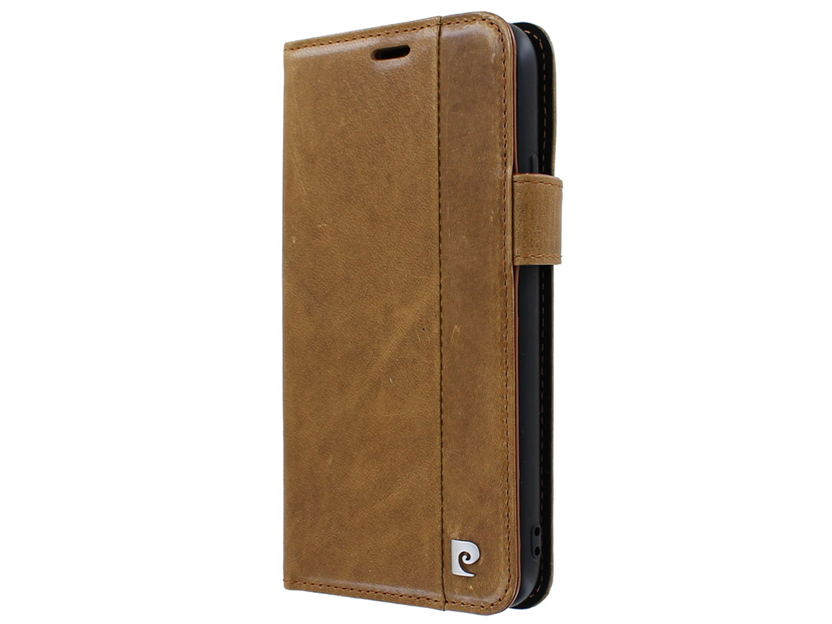 Pierre Cardin Bookcase Bruin Leer - iPhone 11 Pro hoesje