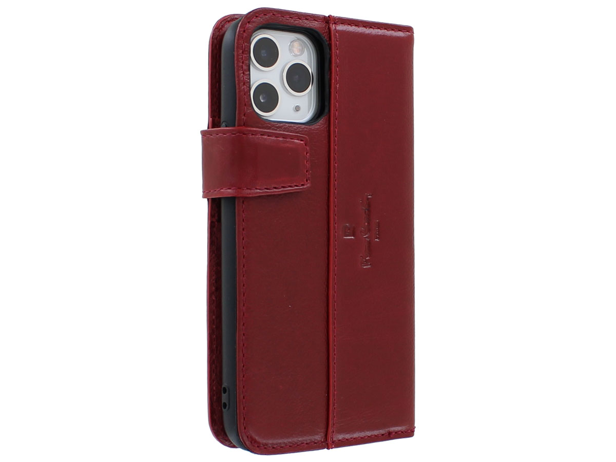 Pierre Cardin Bookcase Rood Leer - iPhone 11 Pro hoesje