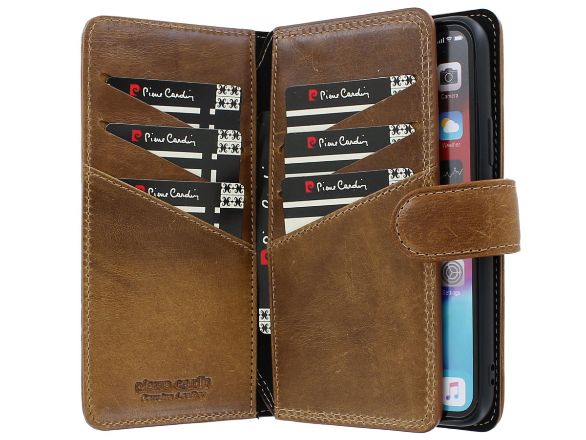 Pierre Cardin True Wallet Bruin Leer - iPhone 11 Pro hoesje