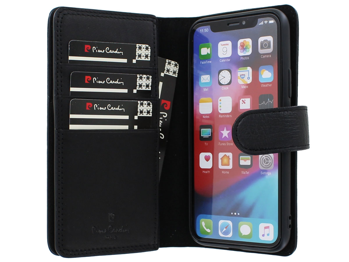 Pierre Cardin True Wallet Zwart Leer - iPhone 12/12 Pro hoesje