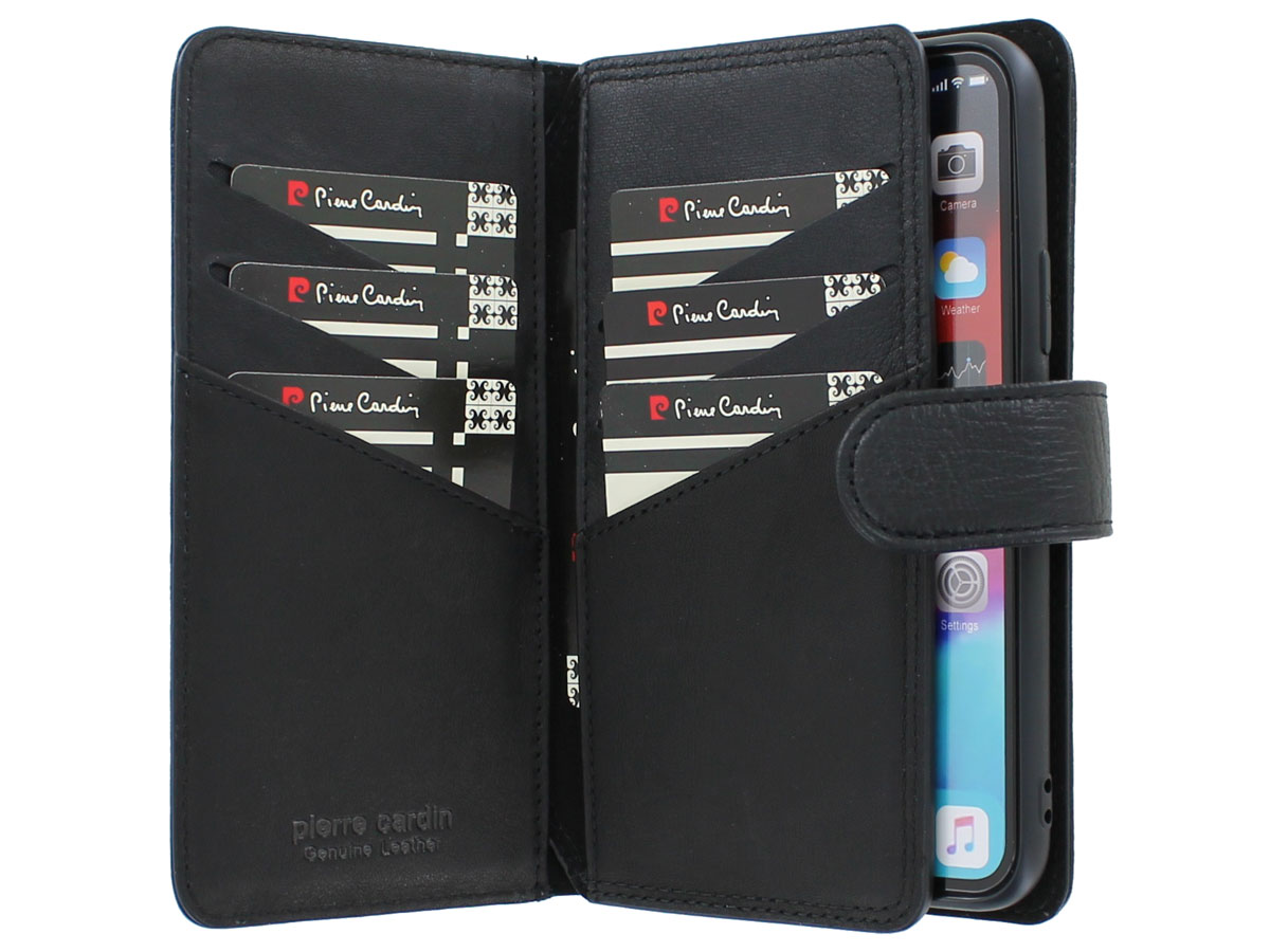 Pierre Cardin True Wallet Zwart Leer - iPhone 12/12 Pro hoesje