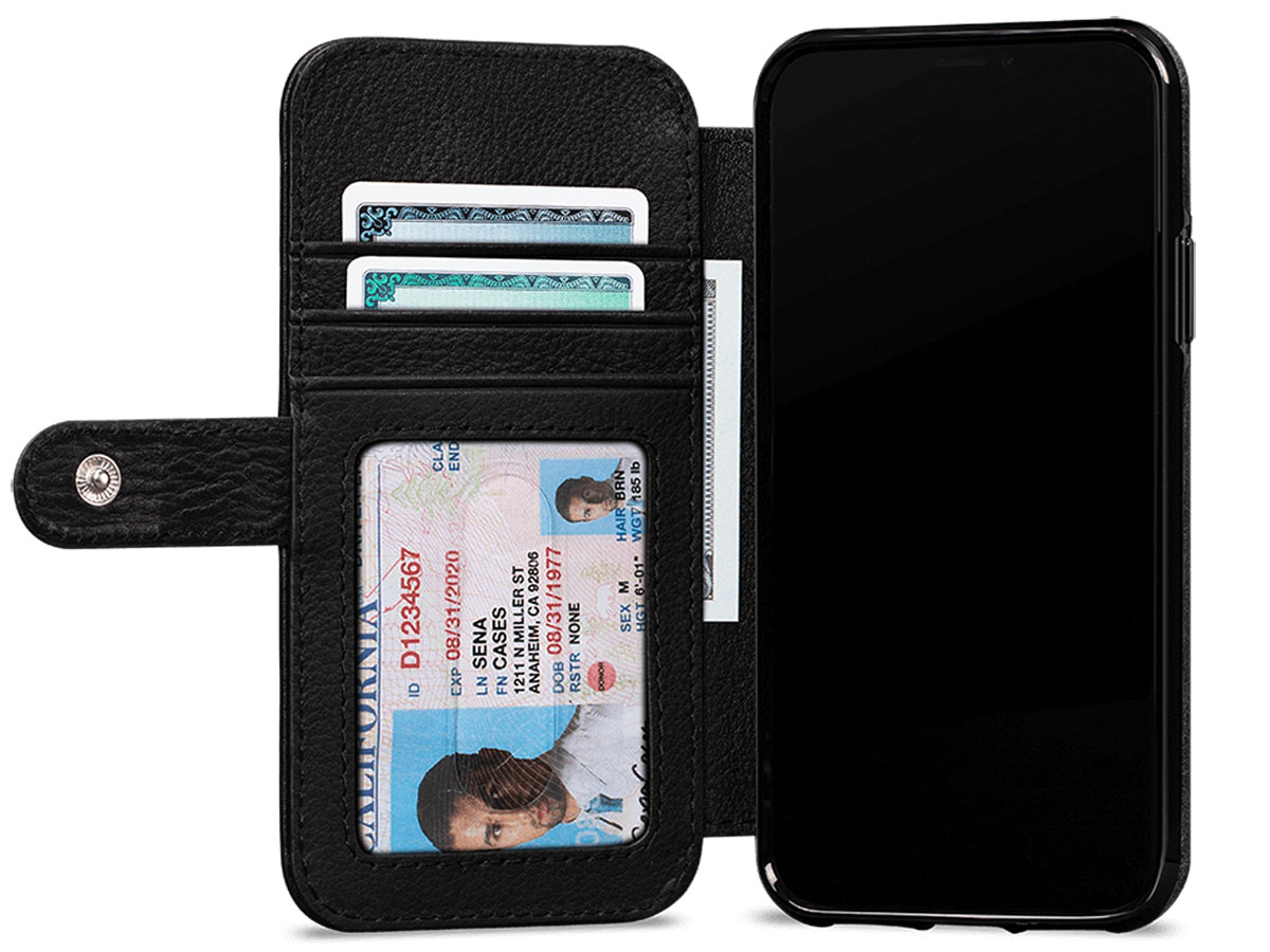 Sena Classic Wallet Book Zwart - iPhone 11 Pro Hoesje Leer